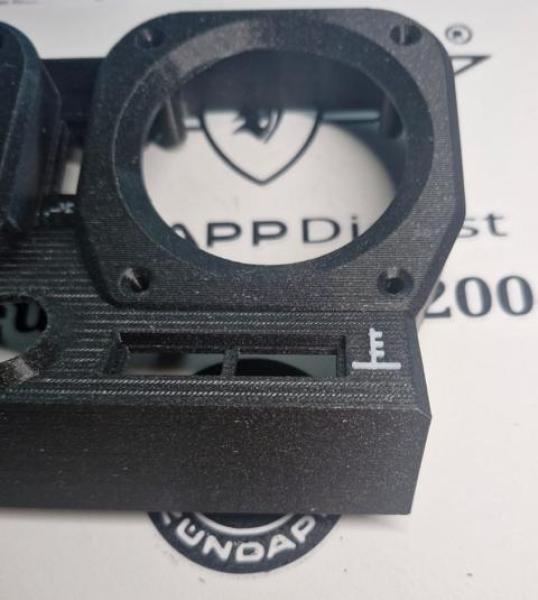 Zündapp Tachogehäuse Typ 537 mit weißen Licht und Wasserzeichen, sowie den Blinkerpfeilen mittig wie Original , Struktur-PETG !